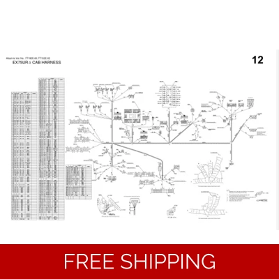 HITACHI EX75UR-3 , EX75URLC-3 ELECTRICAL & HYDRAULIC DIAGRAMS